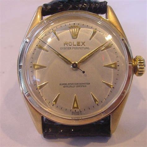 SOLID 14k GOLD MANS 1951 ROLEX OYSTER PERPETUAL 